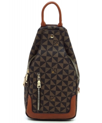Monogram Sling Backpack PM2766 COFFEE